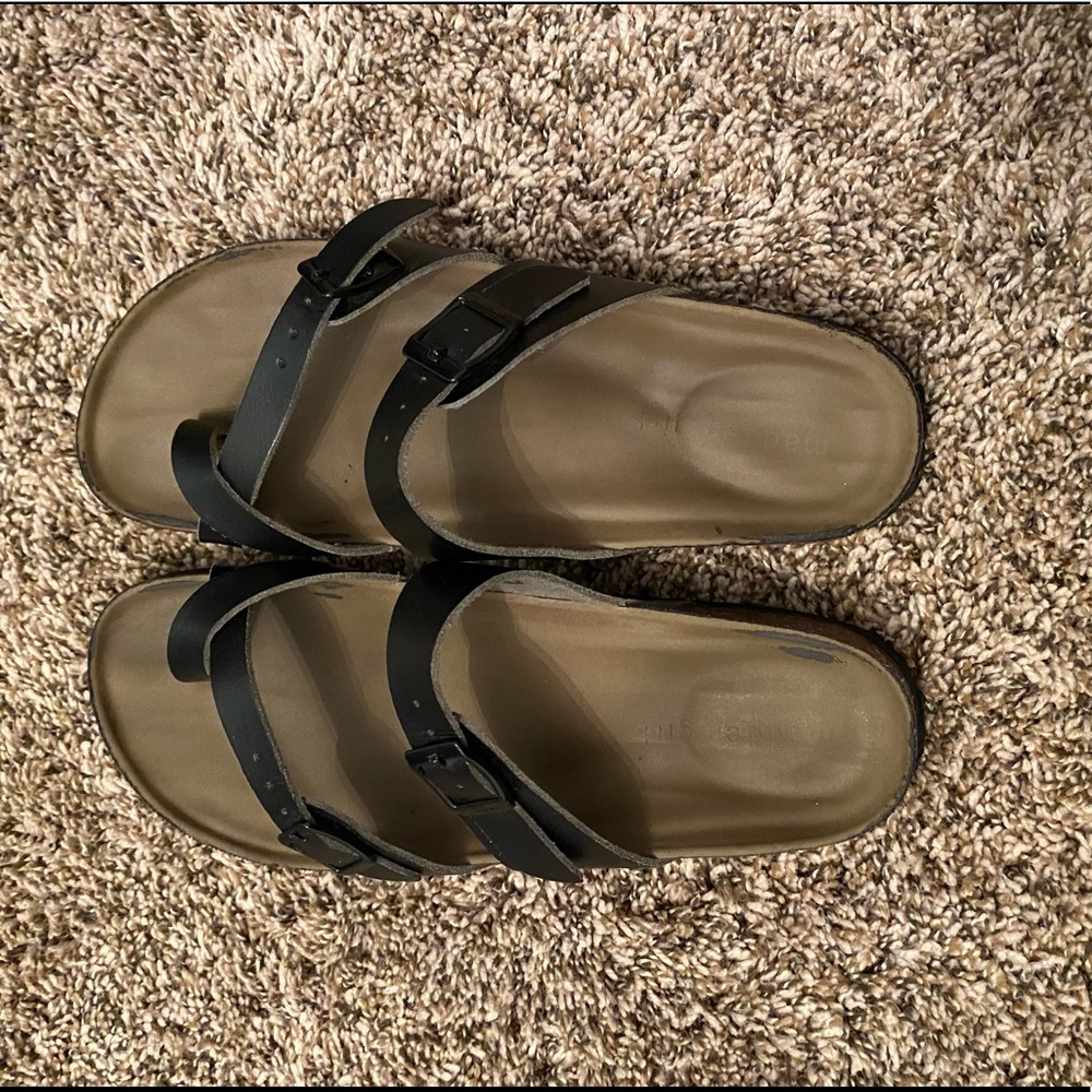 Black Cross Sandals